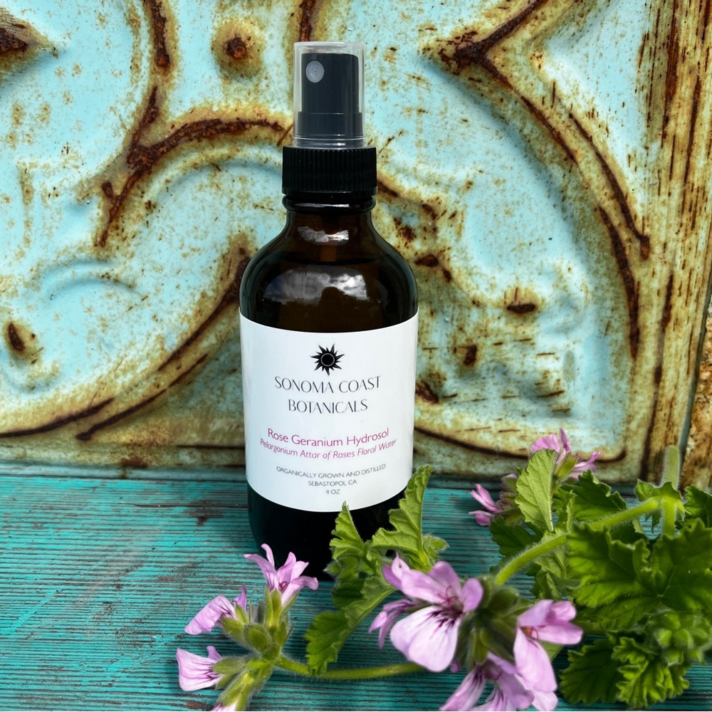 Rose Geranium Hydrosol Spray - Sonoma Coast Botanicals - Aromatherapy Mist